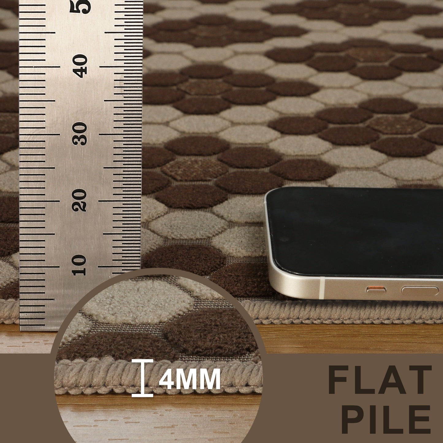 KUETH Protective Flooring Office Chair Mat for Hardwood Floor and Tile Floor, Heavy Duty Desk Chair Mat for Carpets, Anti Slip Office Floor Mats for Rolling Chairs, Low Pile Under Desk Rug