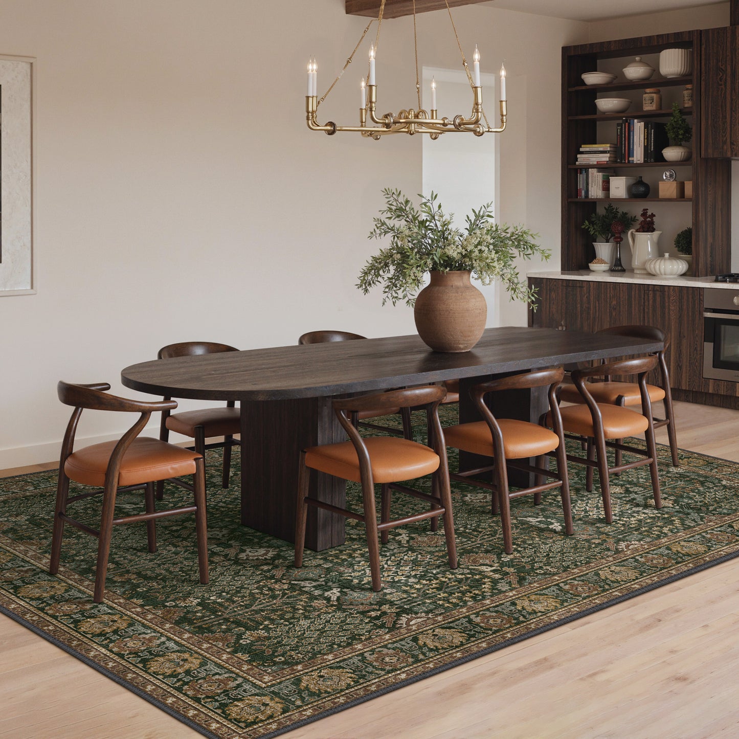 KUETH  Area Rugs Machine Washable Rugs for Living Room, Non Slip Throw Rug with Rubber Backing, Rug for Entryway、Bedroom、Kitchen、Floor and Dining Room