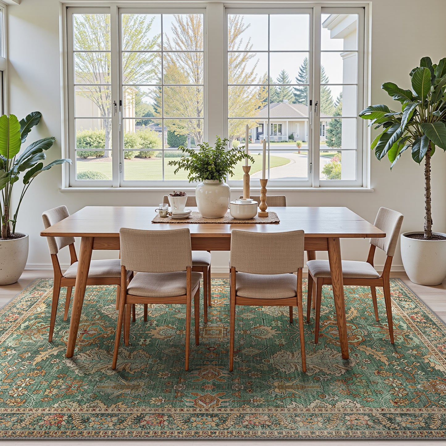 KUETH  Area Rugs Machine Washable Rugs for Living Room, Non Slip Throw Rug with Rubber Backing, Rug for Entryway、Bedroom、Kitchen、Floor and Dining Room