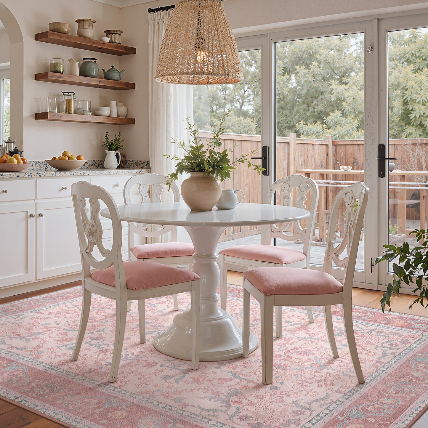 KUETH 5X7 Area Rugs Machine Washable Rugs for Living Room, Non Slip Throw Rug with Rubber Backing, Rug for Entryway、Bedroom、Kitchen、Floor and Dining Room