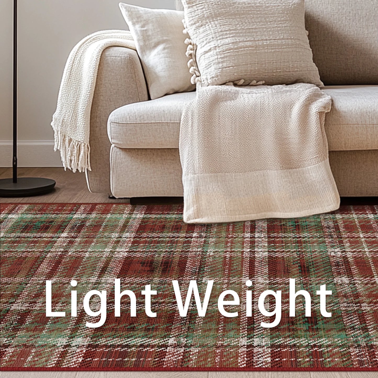 KUETH 3×5 Large Indoor Christmas Area Rug, Christmas Rugs for Living Room,Machine Washable Rug, Printed Holiday Decor, Non-Slip Rug, Bedroom, Kitchen, Dinning Room