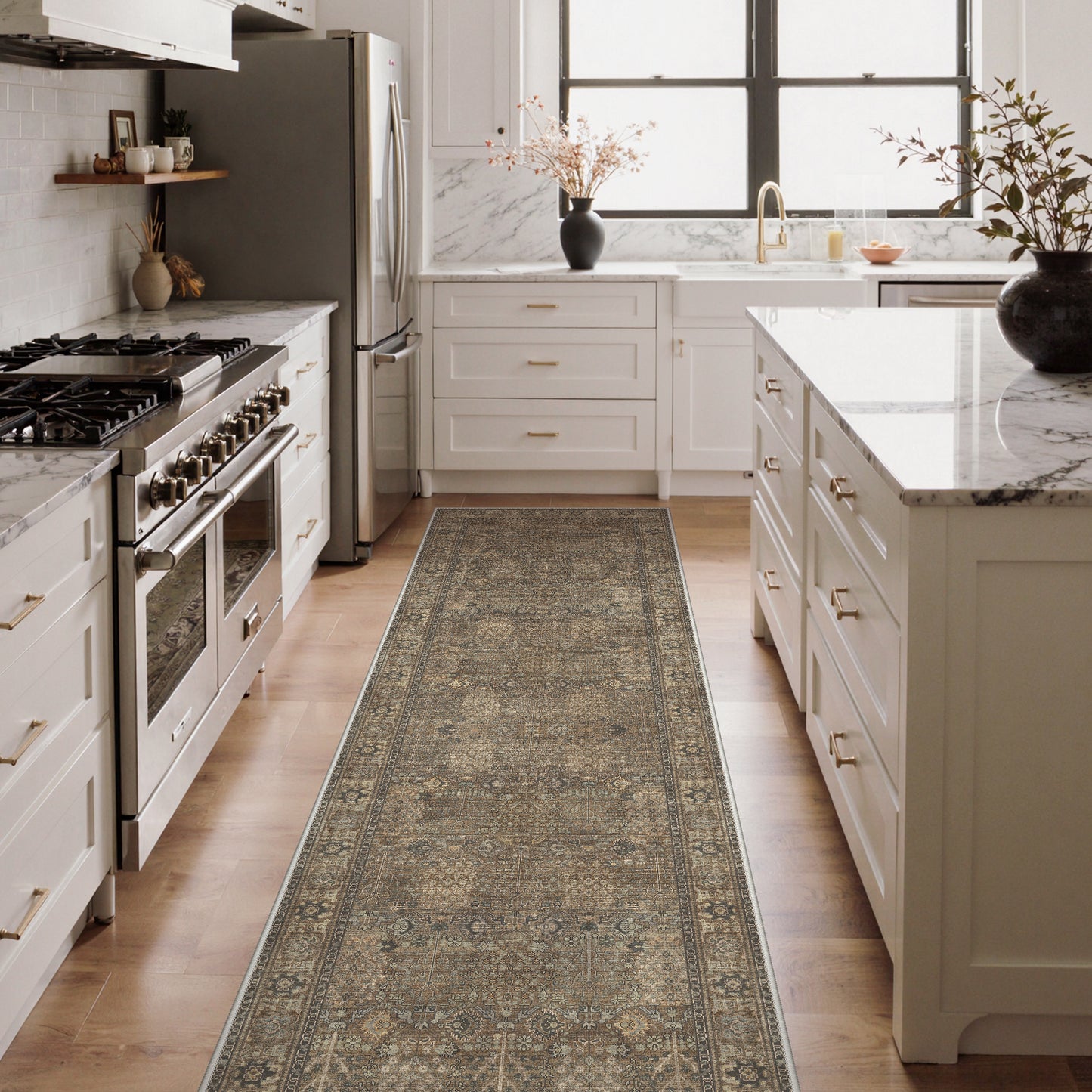 KUETH  Area Rugs Machine Washable Rugs for Living Room, Non Slip Throw Rug with Rubber Backing, Rug for Entryway、Bedroom、Kitchen、Floor and Dining Room