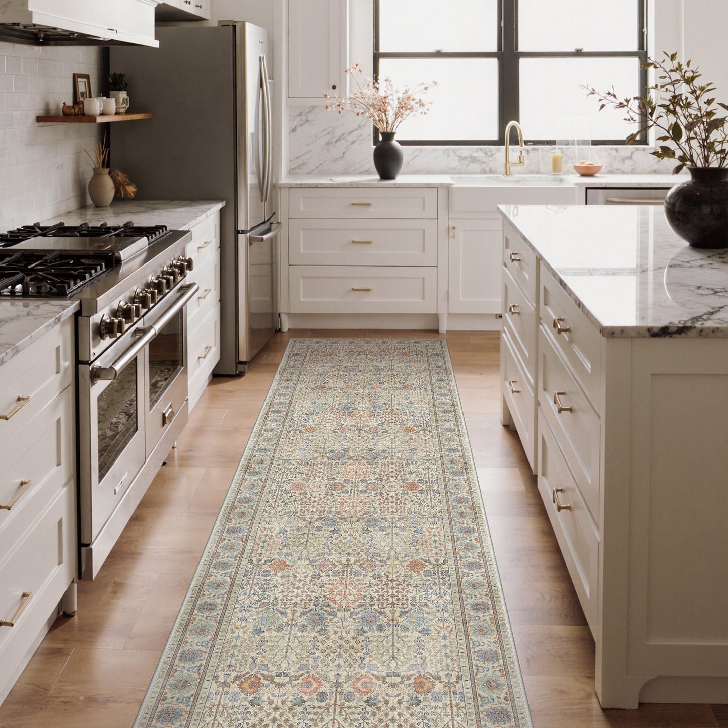 KUETH  Area Rugs Machine Washable Rugs for Living Room, Non Slip Throw Rug with Rubber Backing, Rug for Entryway、Bedroom、Kitchen、Floor and Dining Room