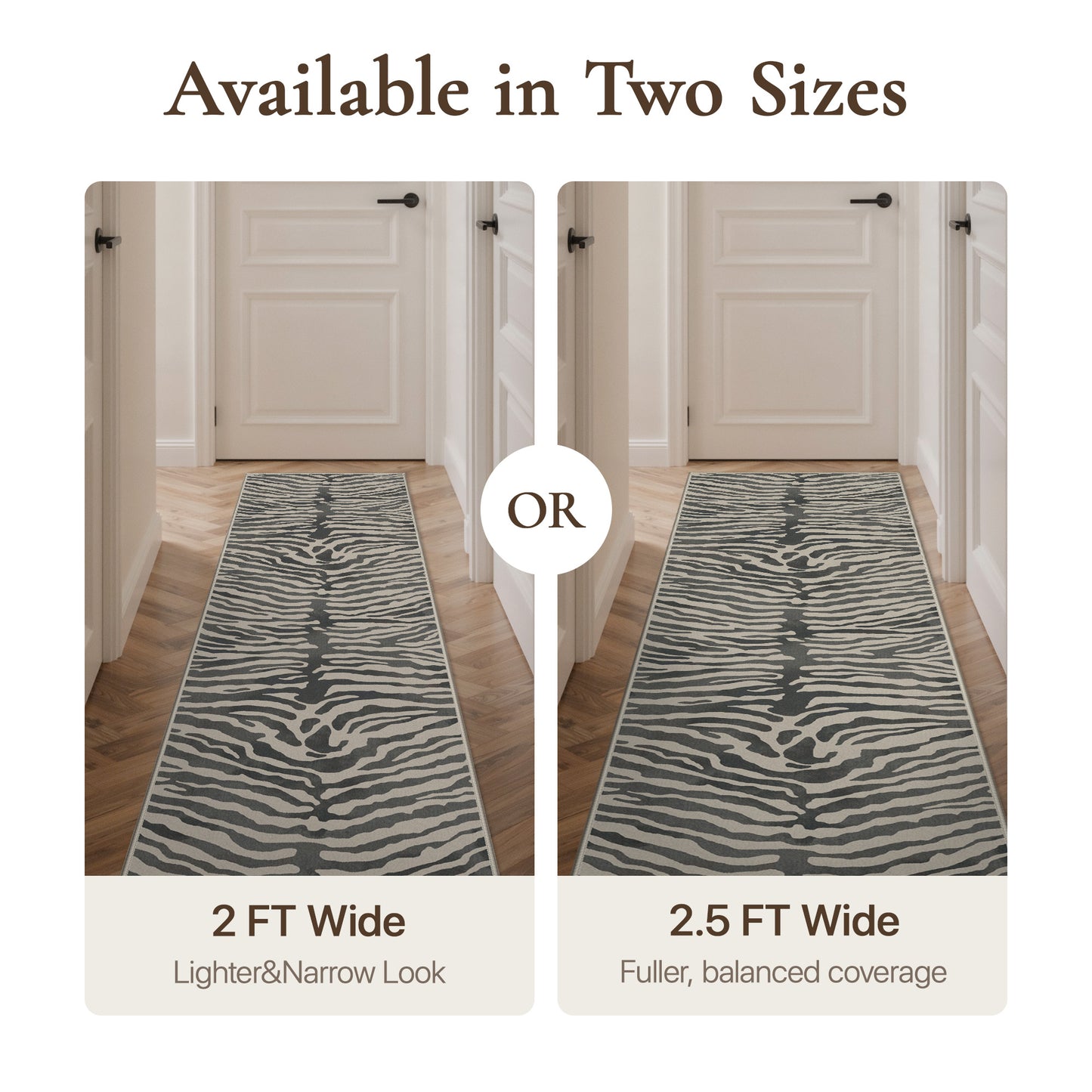 KUETH 5x7 Zebra Area Rugs Machine Washable Rugs for Living Room, Non Slip Flat Pile Rug with Rubber Backing, Modern Rug for Entryway Bedroom Dining Room Home Office