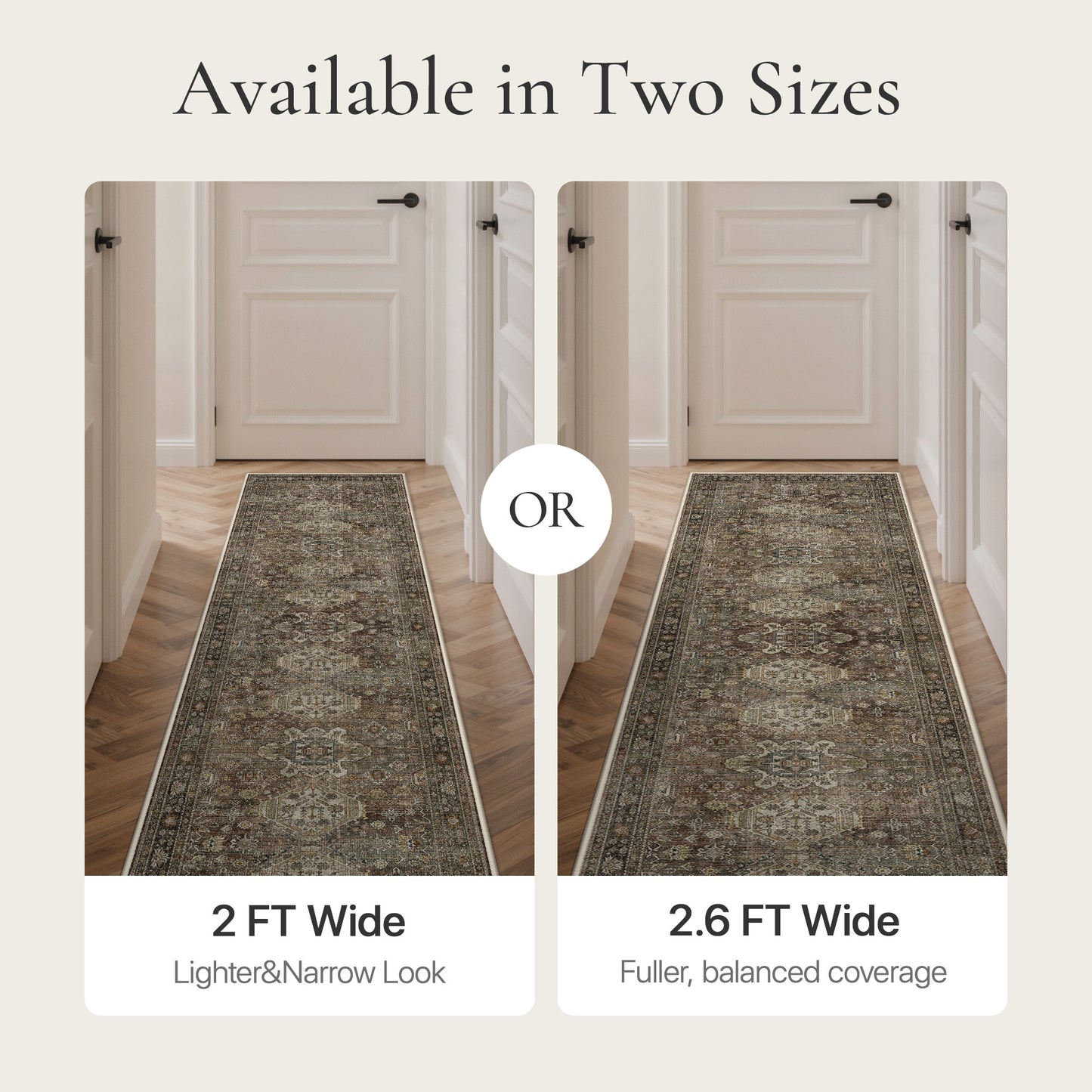 KUETH Modern 8x10 Area Rugs for Living Room, Non Slip Machine Washable Retro Rugs, Low Pile Chenille Print Rug for Bedroom, Dining Room, Home Office