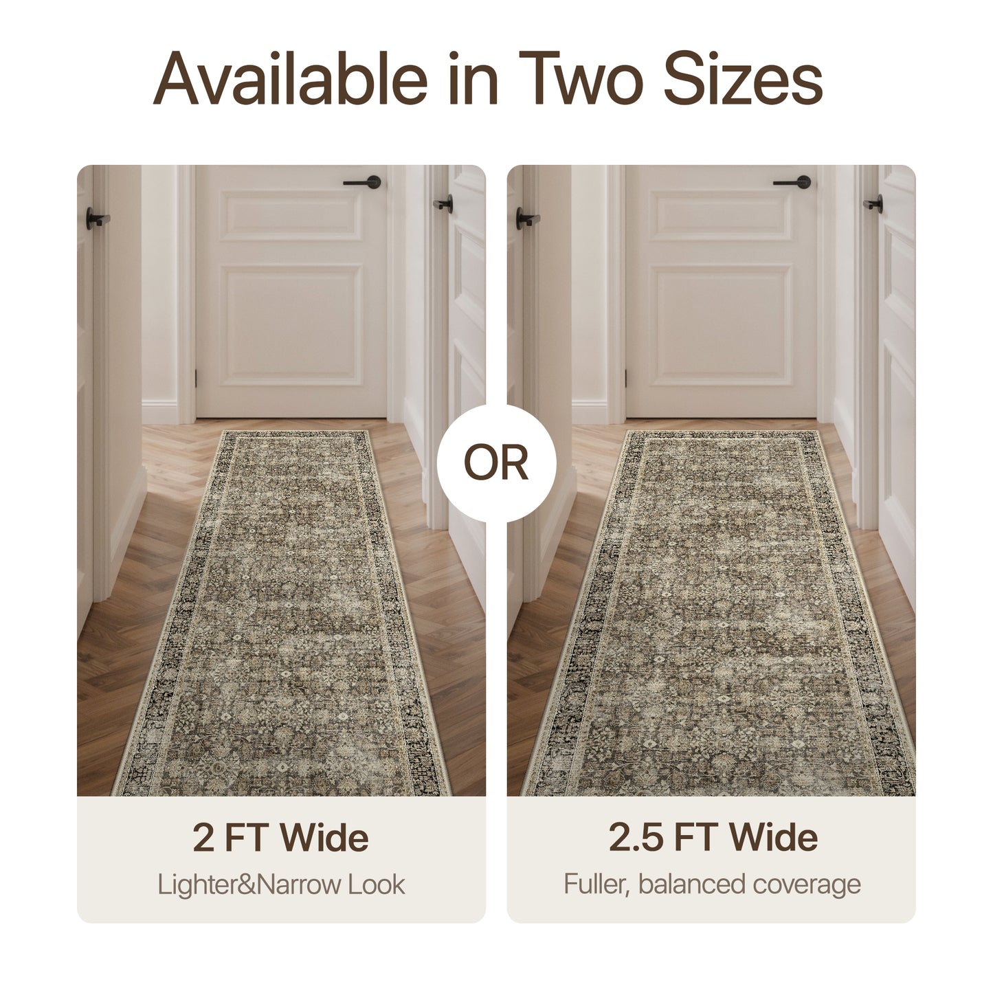 KUETH Modern 8x10 Area Rugs for Living Room, Non Slip Machine Washable Retro Rugs, Low Pile Chenille Print Rug for Bedroom, Dining Room, Home Office