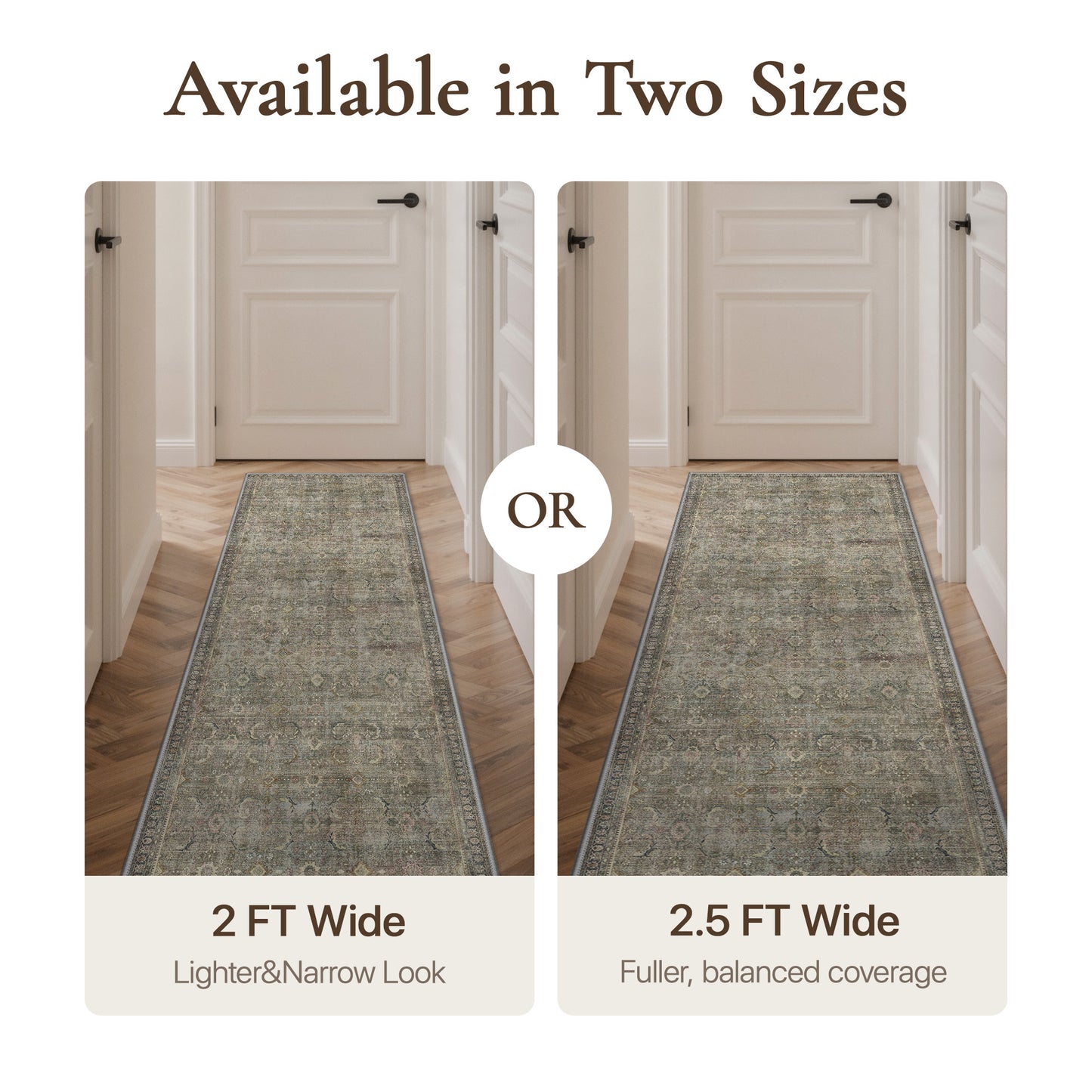 KUETH Modern 8x10 Area Rugs for Living Room, Non Slip Machine Washable Retro Rugs, Low Pile Chenille Print Rug for Bedroom, Dining Room, Home Office