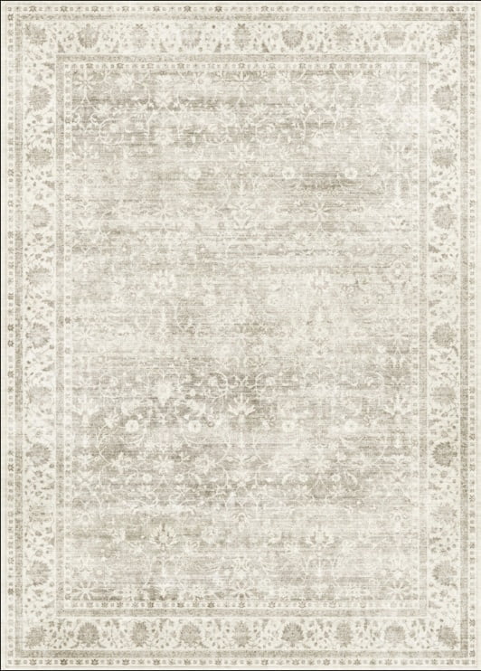 KUETH 8X10 Vintage Area Rugs Machine Washable Rugs for Living Room, Non Slip Flat Pile Rug with Rubber Backing, Boho Rug for Entryway Bedroom Dining Room Home Office