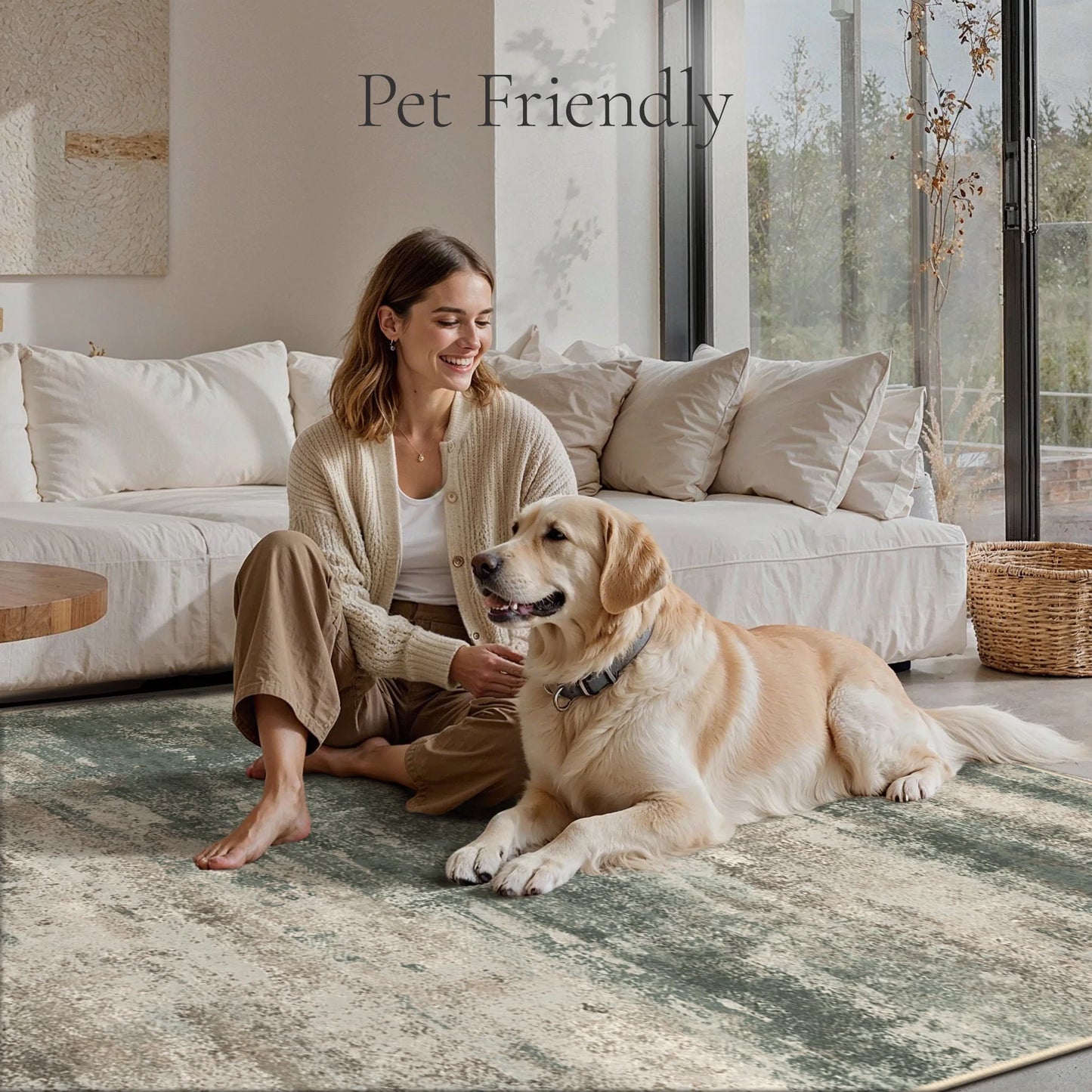 KUETH Area Rug 9×12 for Hallway Kitchen Indoor, Machine Washable Rug, Area Rugs for Living Room，Abstract Soft Area Rug, Non-Slip Rug, Bedroom, Kitchen, Dinning Room
