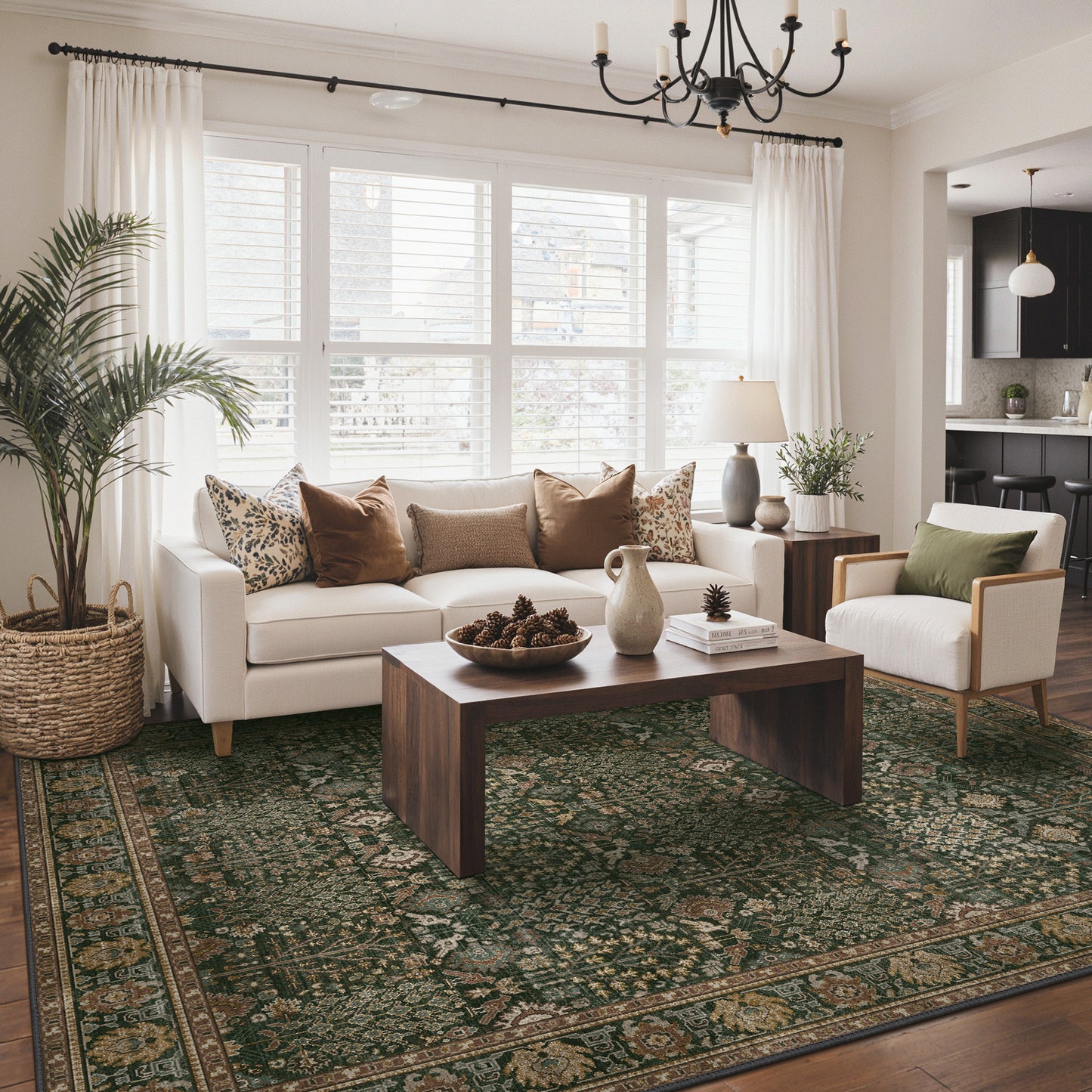 KUETH  Area Rugs Machine Washable Rugs for Living Room, Non Slip Throw Rug with Rubber Backing, Rug for Entryway、Bedroom、Kitchen、Floor and Dining Room