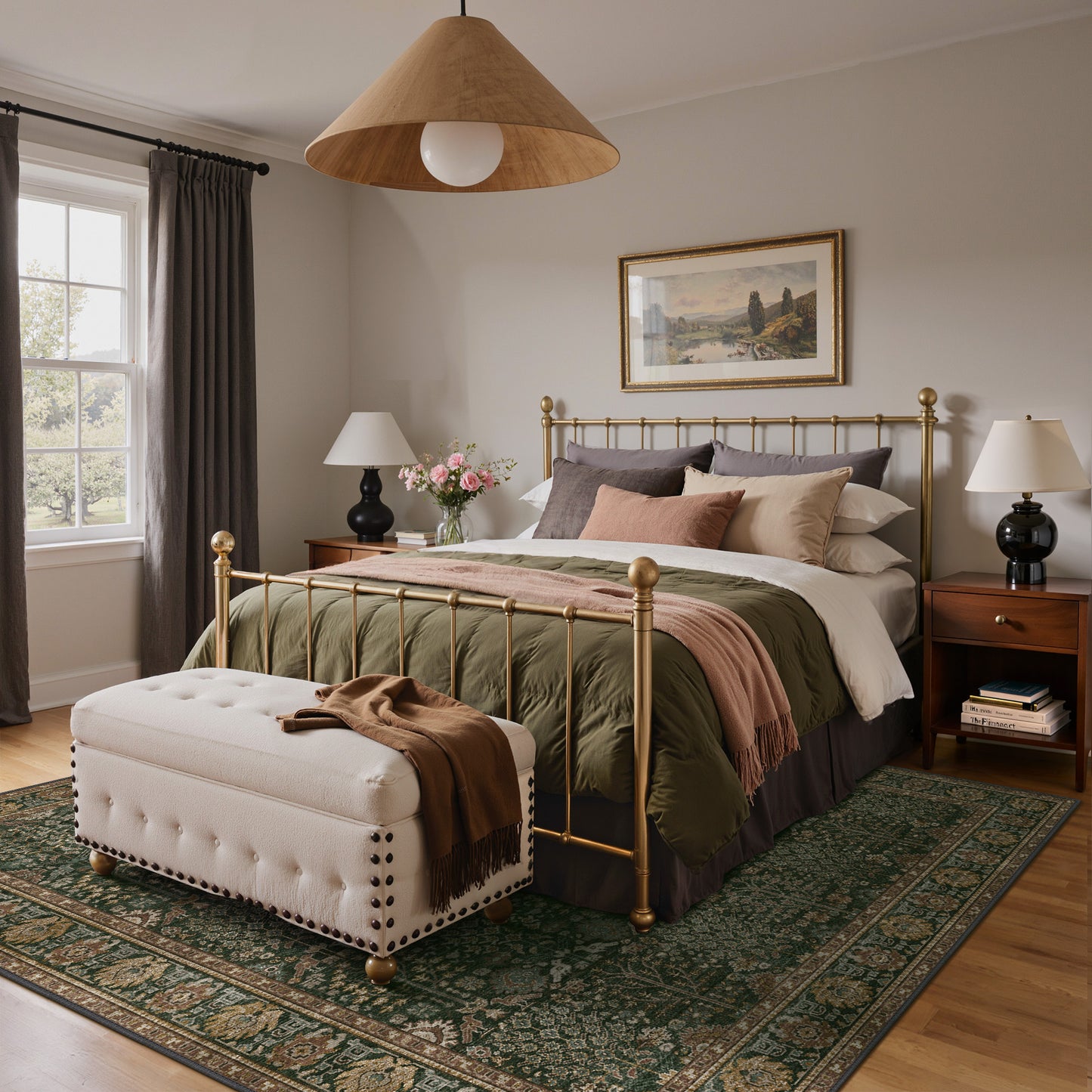 KUETH  Area Rugs Machine Washable Rugs for Living Room, Non Slip Throw Rug with Rubber Backing, Rug for Entryway、Bedroom、Kitchen、Floor and Dining Room