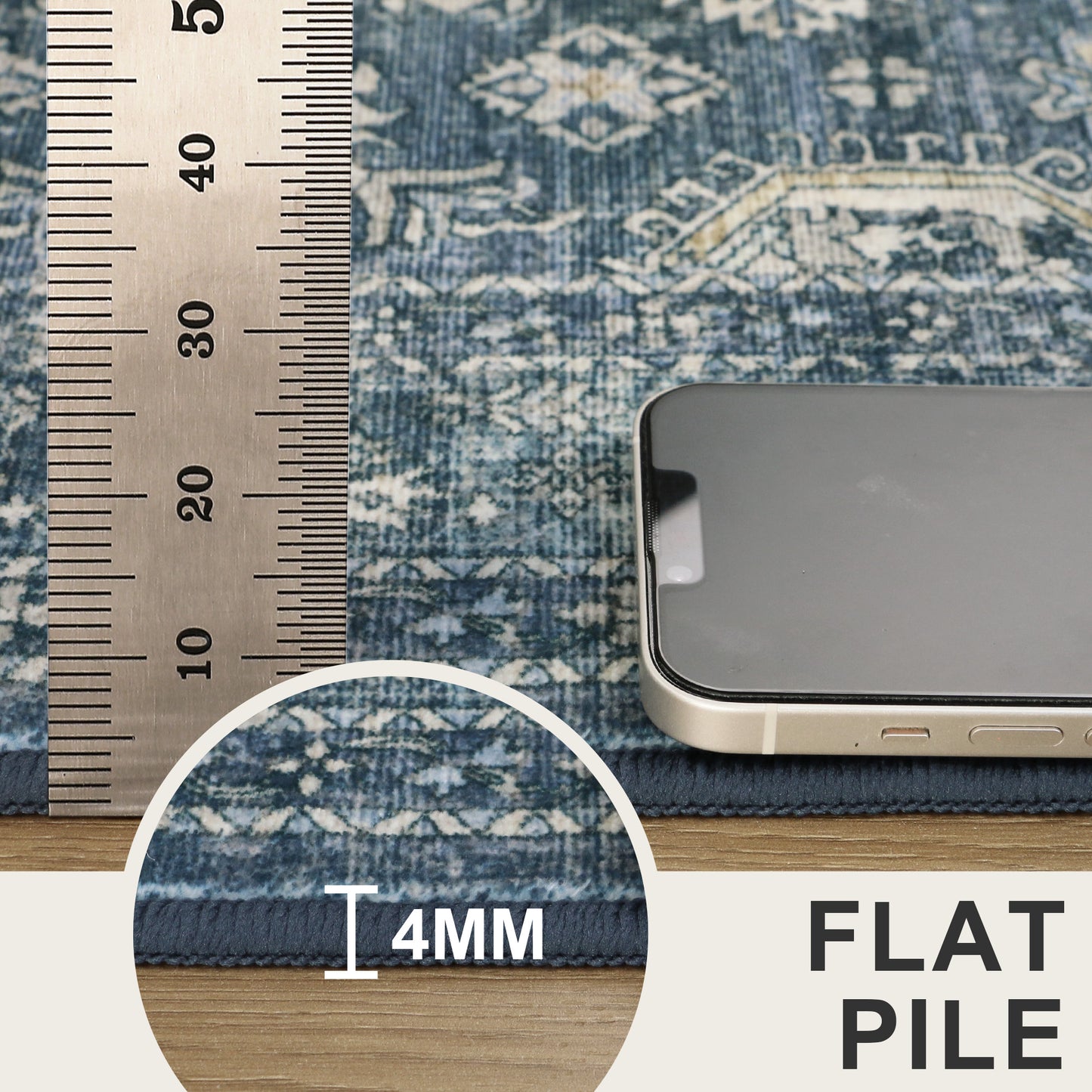 KUETH  Area Rugs Machine Washable Rugs for Living Room, Non Slip Throw Rug with Rubber Backing, Rug for Entryway、Bedroom、Kitchen、Floor and Dining Room