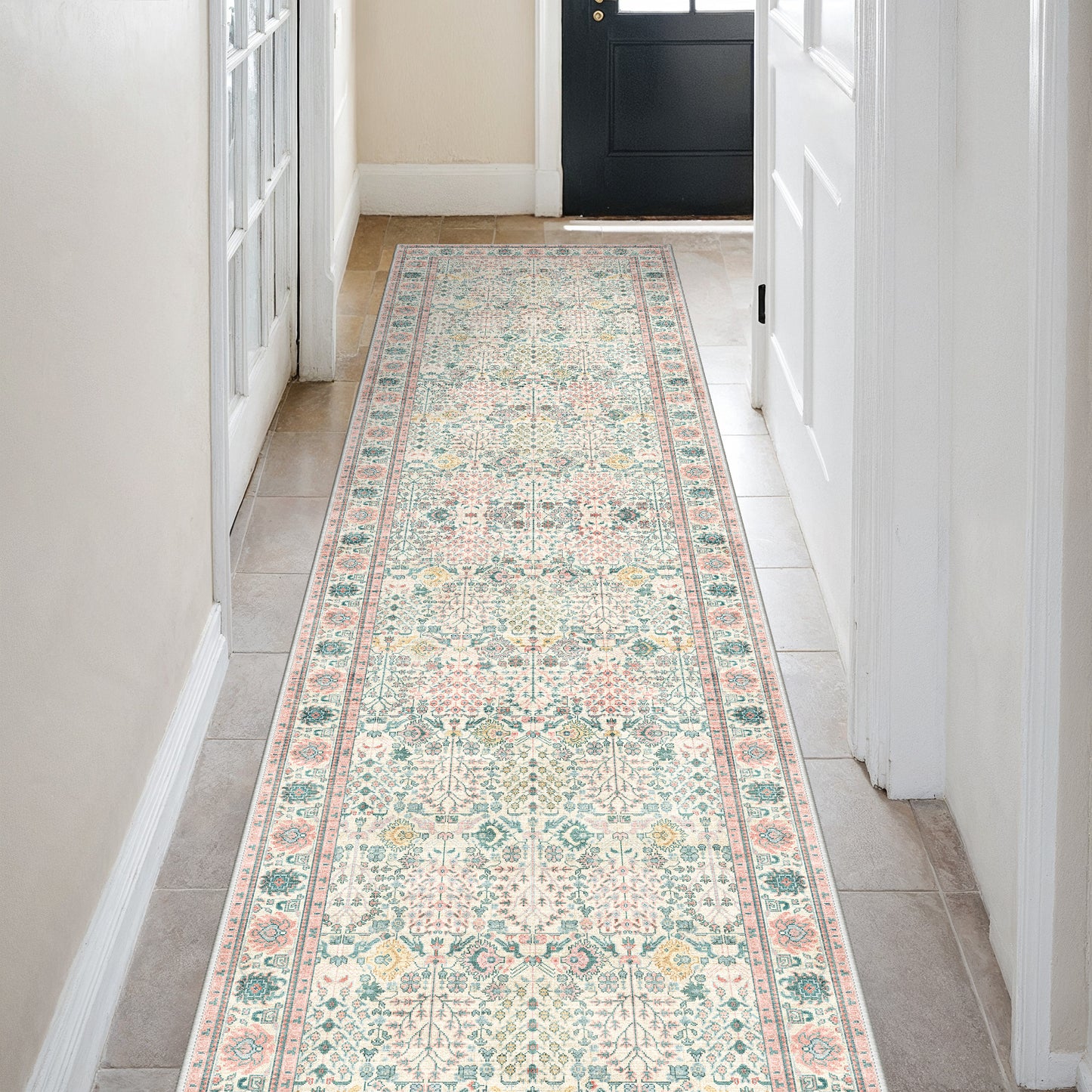 KUETH  Area Rugs Machine Washable Rugs for Living Room, Non Slip Throw Rug with Rubber Backing, Rug for Entryway、Bedroom、Kitchen、Floor and Dining Room