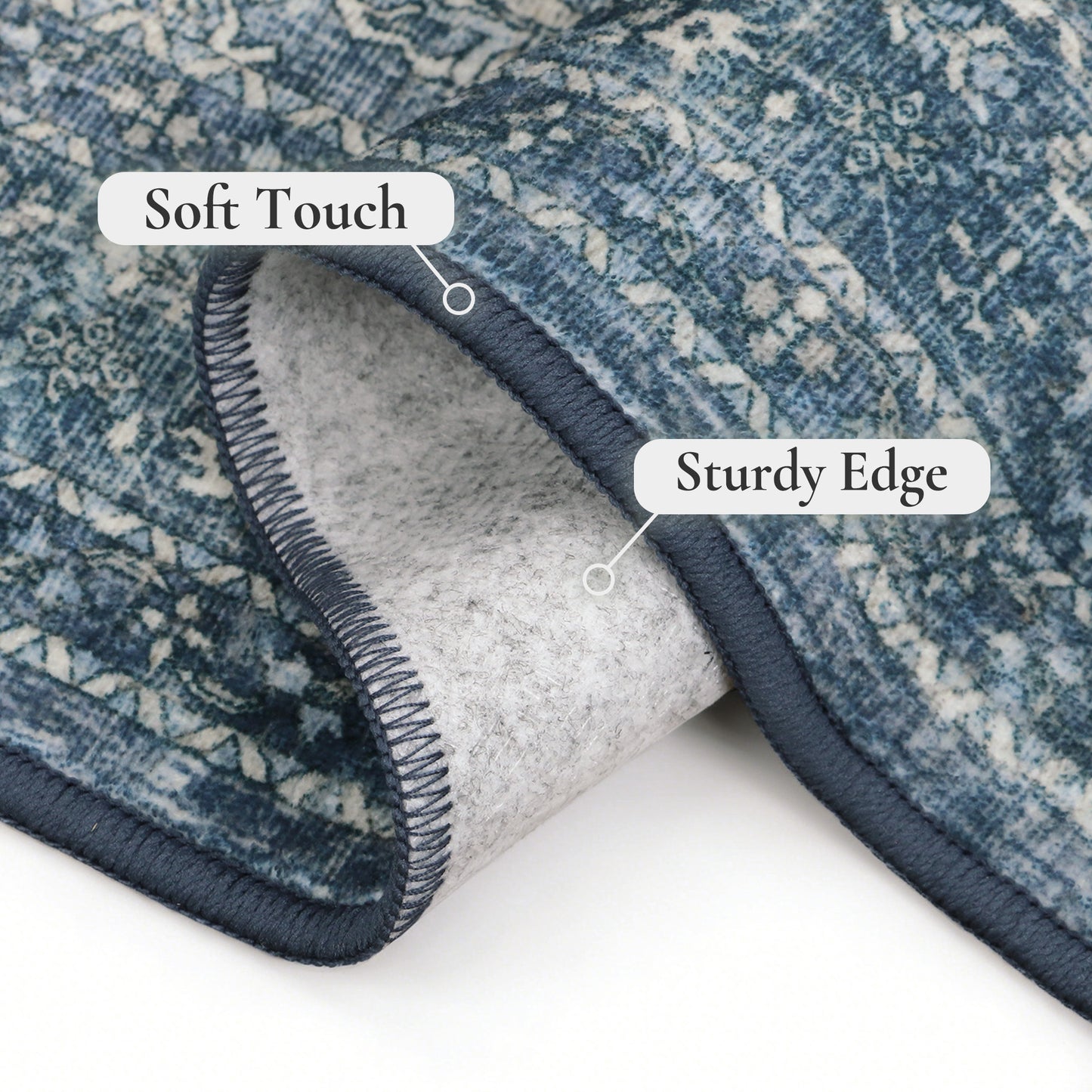 KUETH  Area Rugs Machine Washable Rugs for Living Room, Non Slip Throw Rug with Rubber Backing, Rug for Entryway、Bedroom、Kitchen、Floor and Dining Room