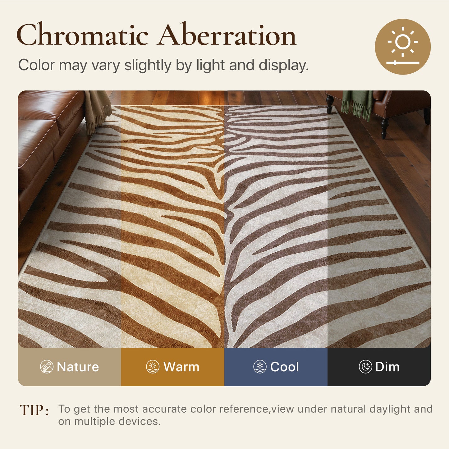 KUETH 8x10 Zebra Area Rugs Machine Washable Rugs for Living Room, Non Slip Flat Pile Rug with Rubber Backing, Modern Rug for Entryway Bedroom Dining Room Home Office