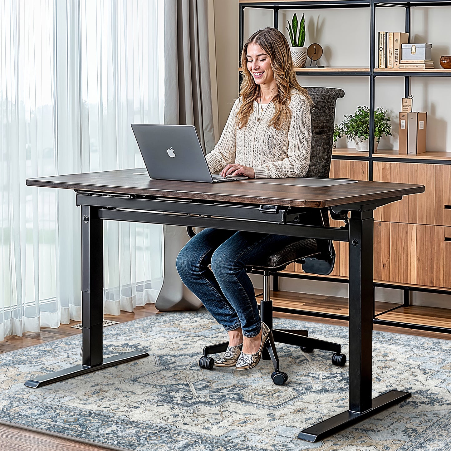 KUETH Protective Flooring Office Chair Mat for Hardwood Floor and Tile Floor, Heavy Duty Desk Chair Mat for Carpets, Anti Slip Office Floor Mats for Rolling Chairs, Low Pile Under Desk Rug