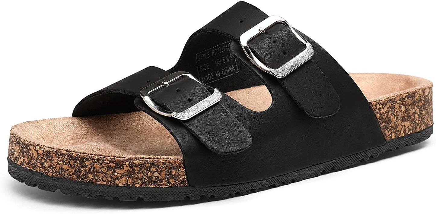 Women's Adjustable Cork Footbed Slippers | Jeossy